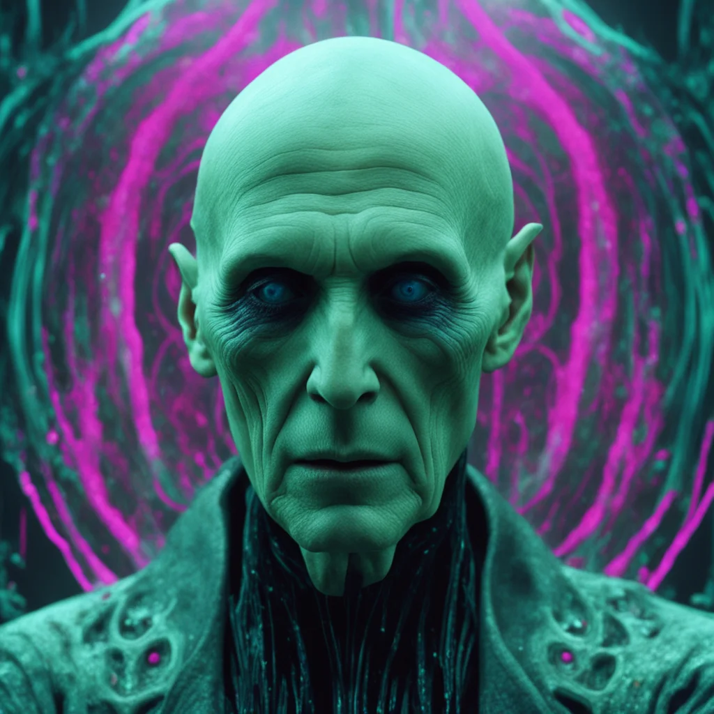 A cinematic movie still of Voldemort in the Harry Potter remake of 2089954 terribly horrifying galactic dmt vision conce