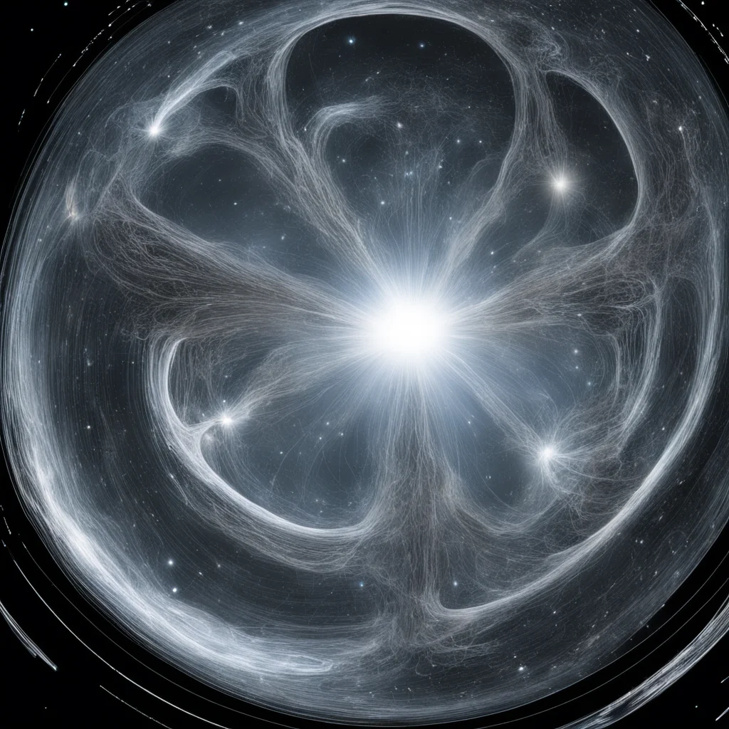 A nebula quantum entanglement phoniex cityscape planets explosion white hole blackhole fabric universe string theory spe