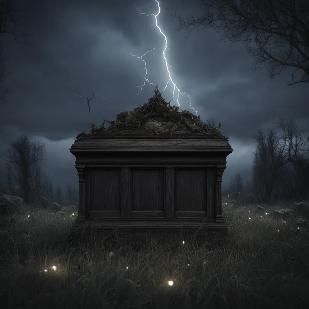 A night at my old graveyard Coffin openedto the cold stars invisible wings Take me away From the falseLight of life In m