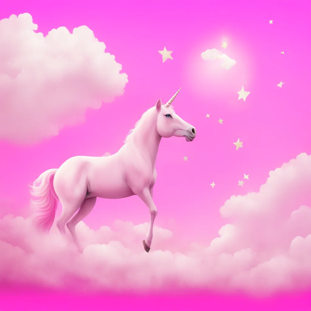 A pink flag with a Unicorn