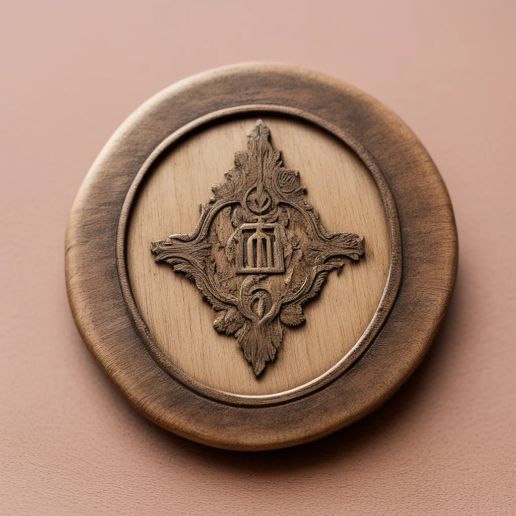 A quaint wooden token