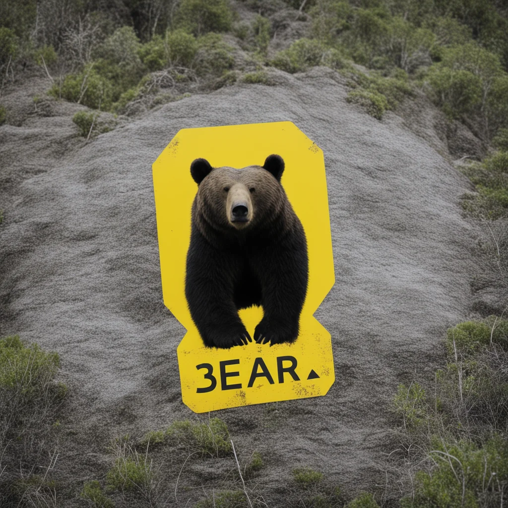 A sign warning of bears