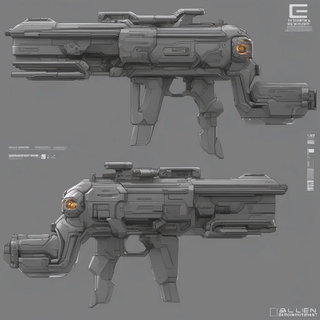 A space Mecha Gunweapon concept designprop design gun Fusion ofAlien Covenant Alien Prometheushard surface design shape refer to AN94 Space t