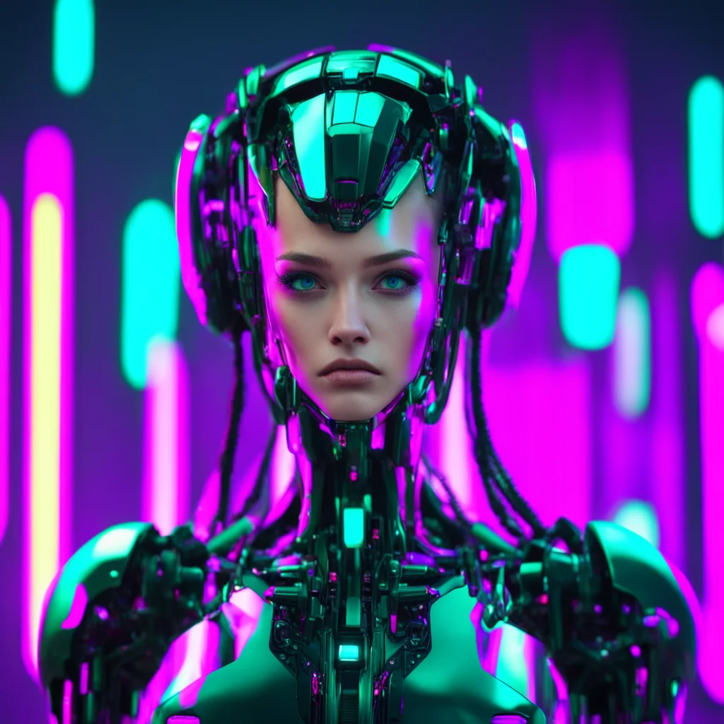 AI cyberpunk robot girl，arcane styleHd detailscinematic effects8k