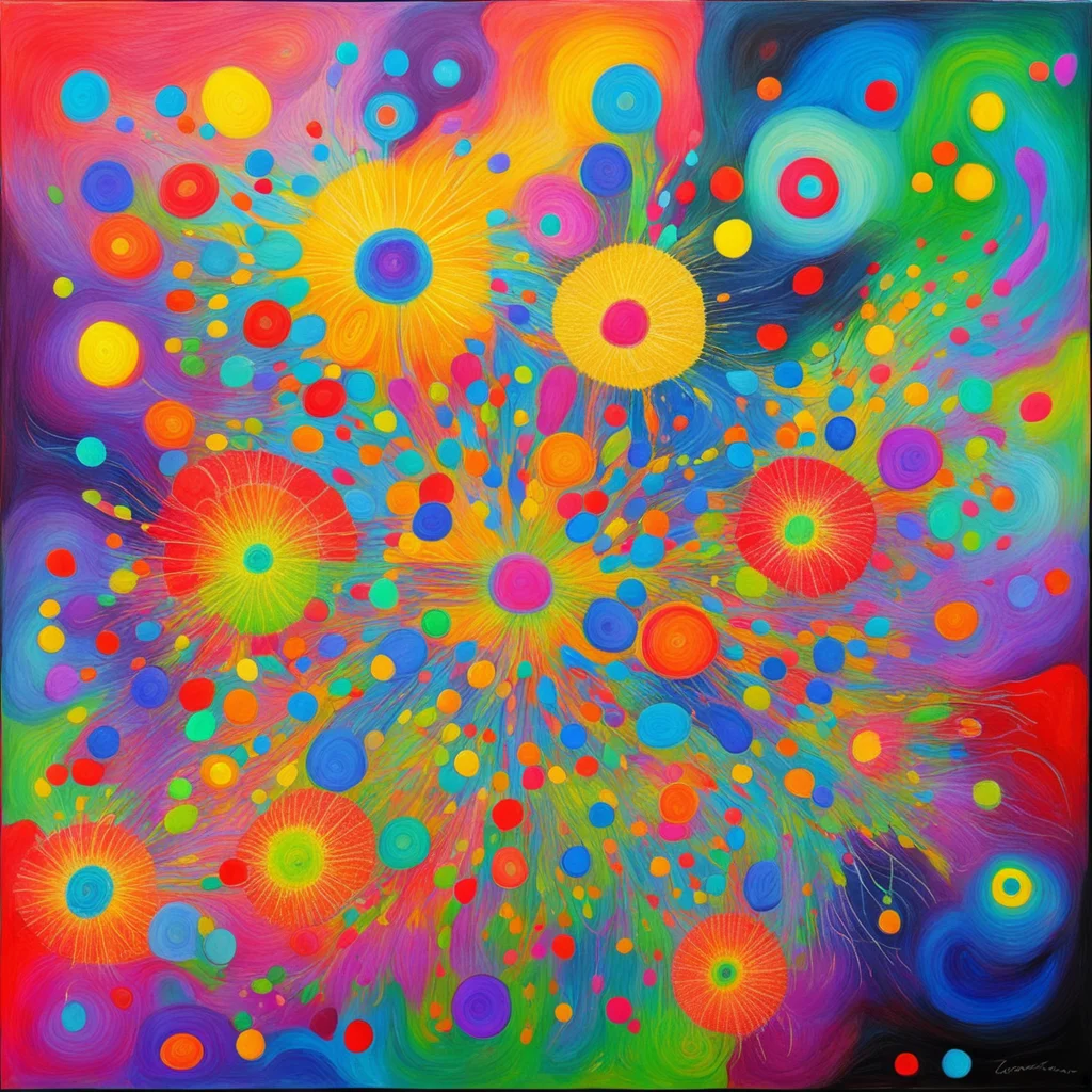 Abstract painting cellular activity a place of community and cooperation a place where cells work together to make their