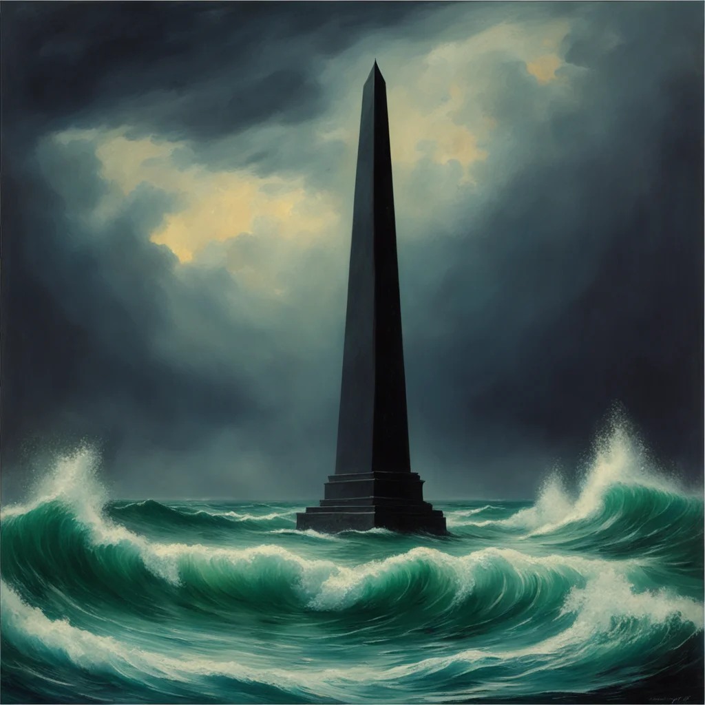 Aivazovskyblack granite obeliskstormy dark oceanthe ninth wave ar 31