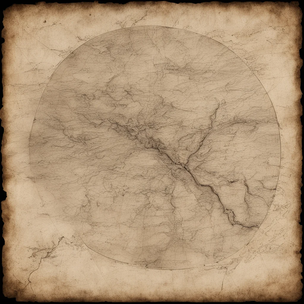 Ancient worn Map Parchment Desert writing planet high detail render Tintype by Ansel Adams 1800s ar 34