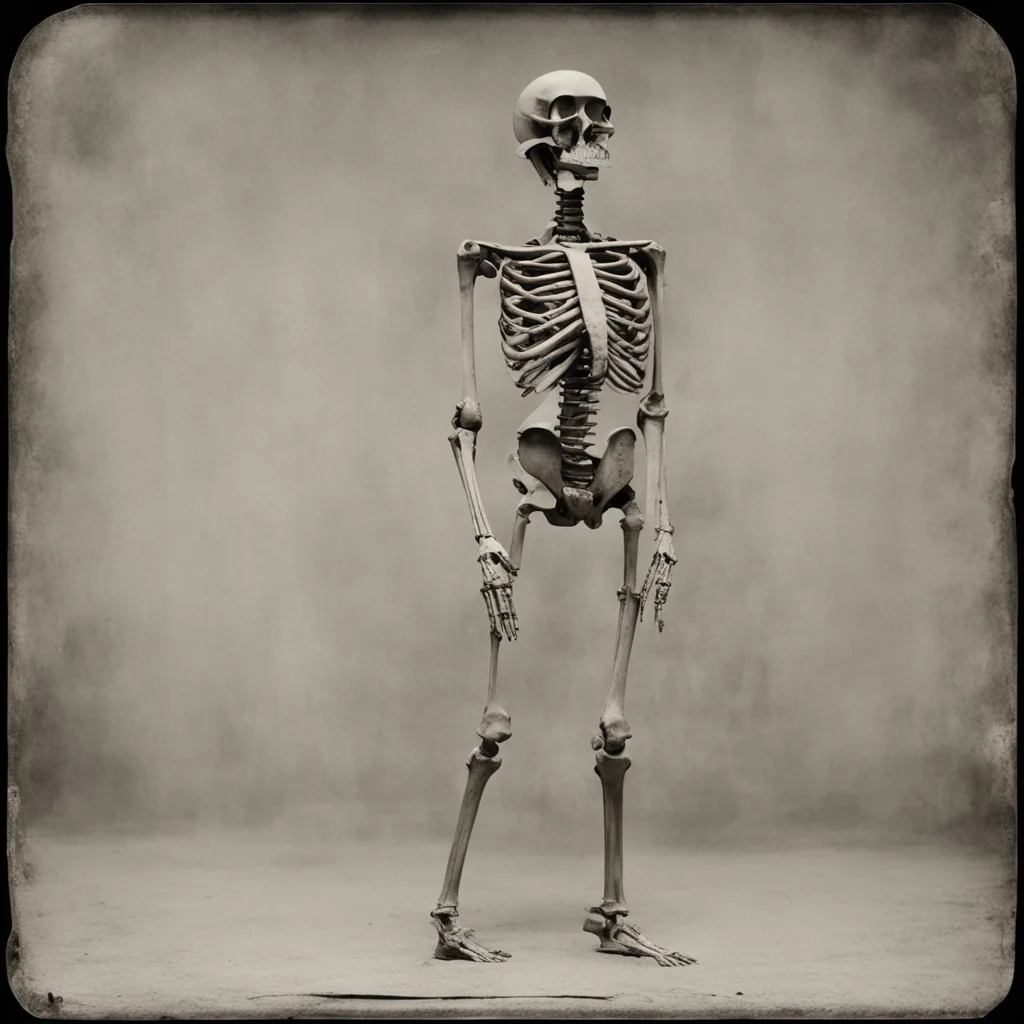 Armoured skeleton of Stpanacratius full body no crop very detailed by Ansel Adams Tintype 1800s ar 34