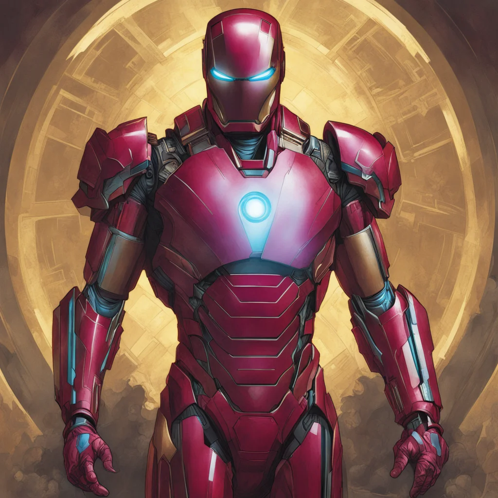 Avengers Endgame Iron Man Mark LXXXVIron Man Mark 52 armor The marvel character by Alphonse Mucha and Adam Hughes and Pe
