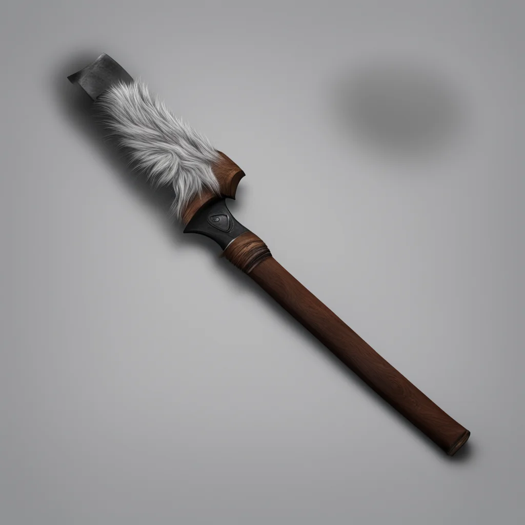 Axe with fur attached weapon design