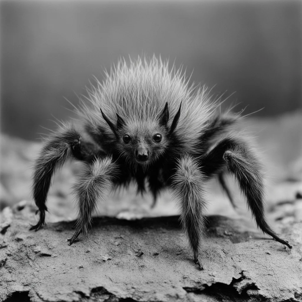 Bat Spider Porcupine Humanoid hybriddetailed Ansel Adams 1900s ar 34
