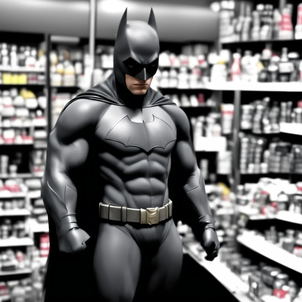 Batman shoplifting security cam footage
