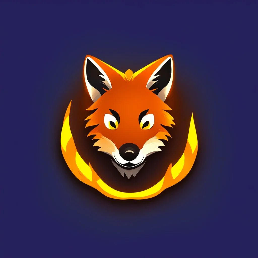Cute fox logo gaming logo Mornas text uplight