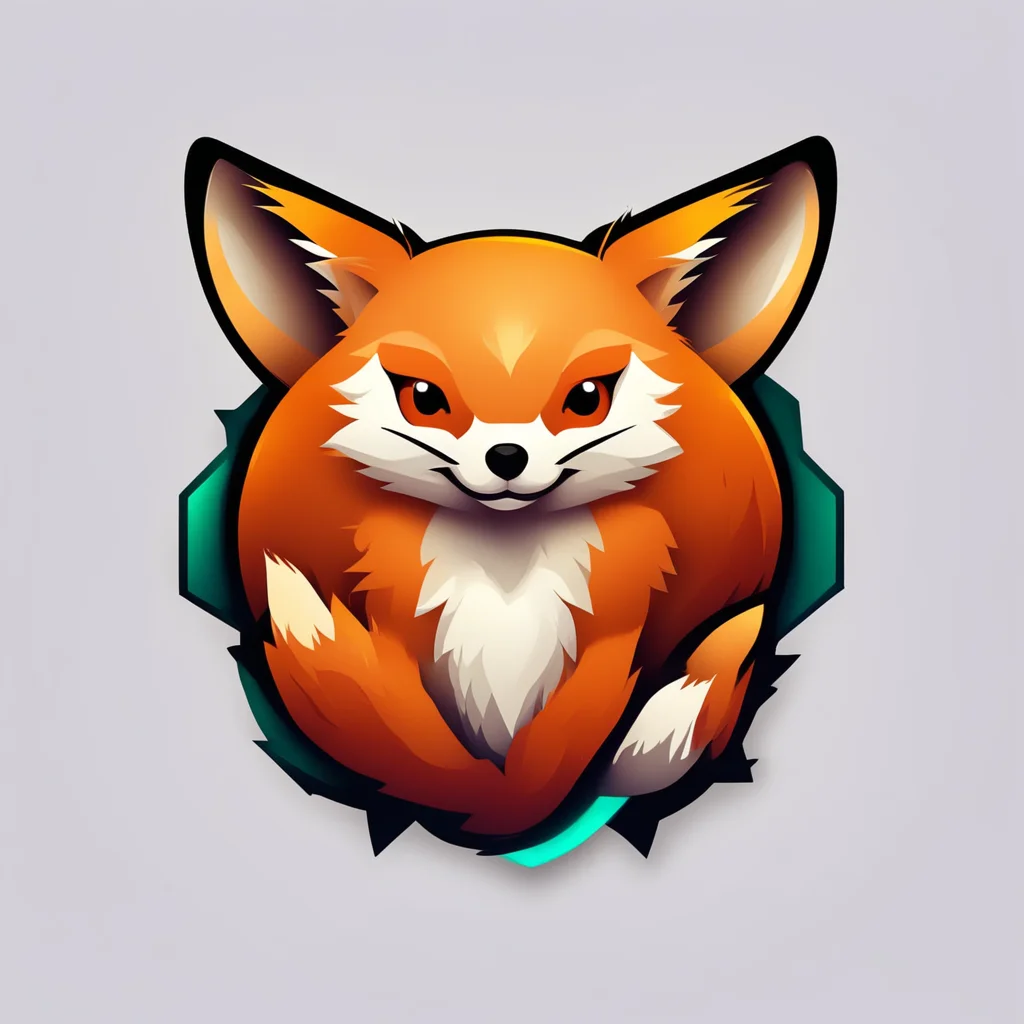 Cute fox logo gaming logo Mornas text