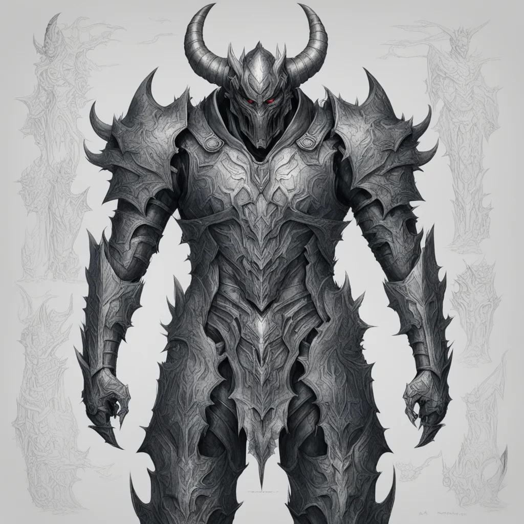 Demon Armor Art Concept Blueprint Design ar 169