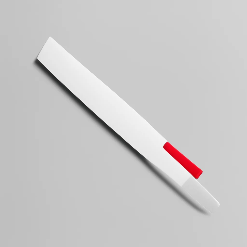 Dieter rams designed japanese chef knife minimal mostly white with pops of color ar 169