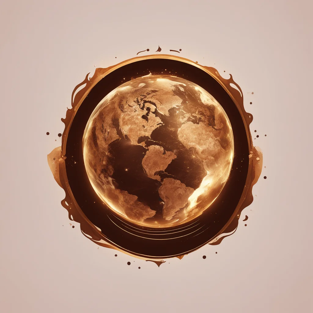 Earth magic element brown UI logotype design