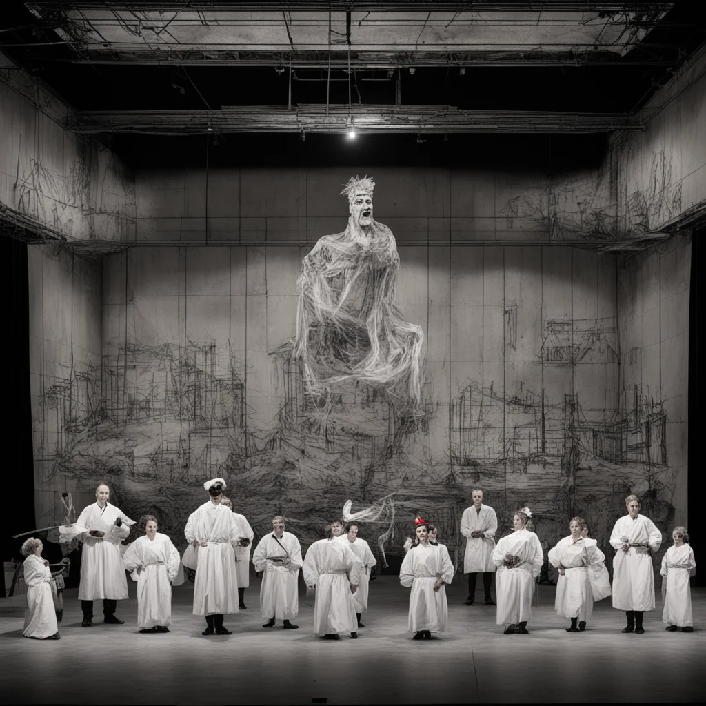 Exclusive Photo of Opening Act of new Opera by William Kentridge Ghostbusters By Claudio Monteverdi Scenography of the y