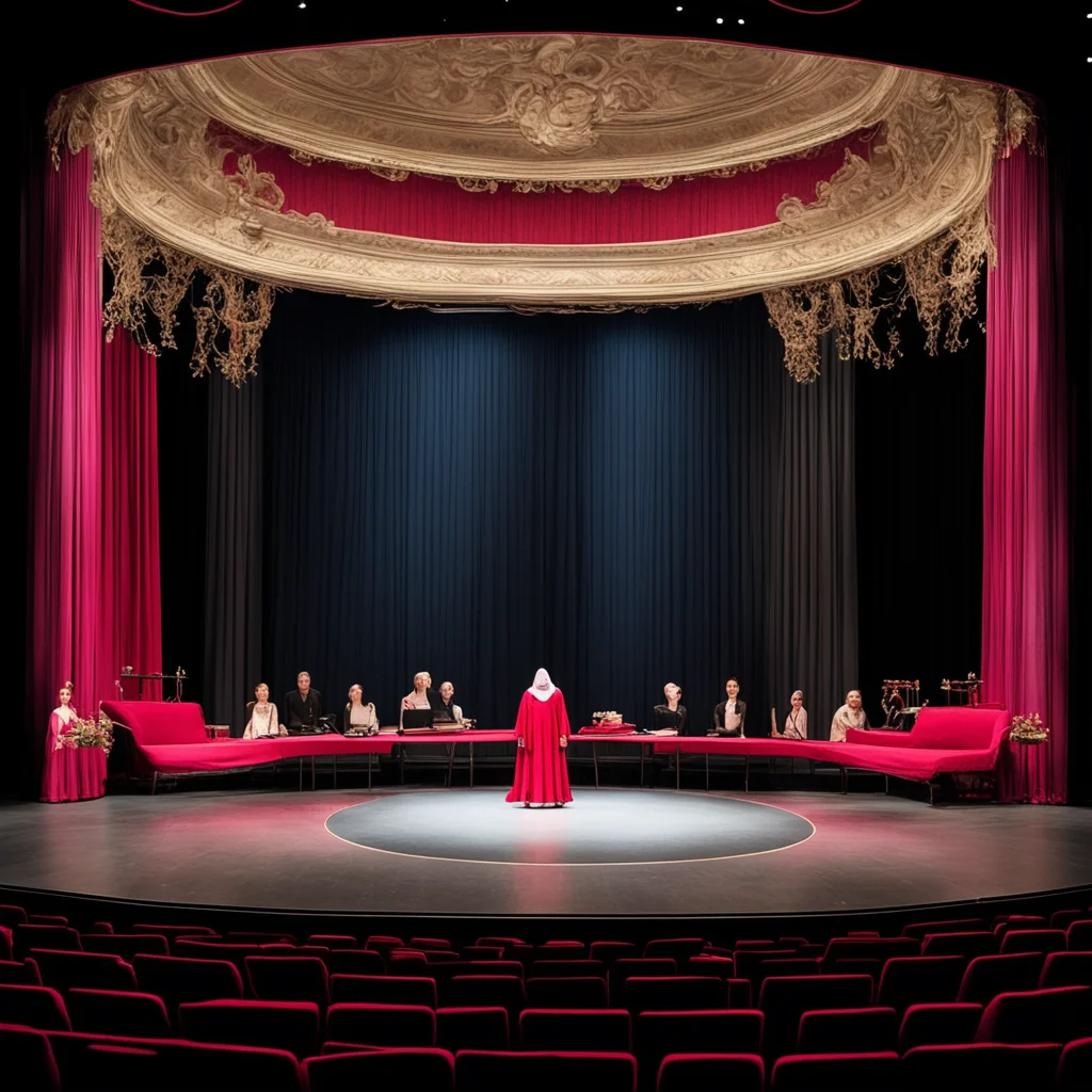 Final Curtain Call for Julie Taymors The Handmaids Tale at Schubert Theatre Scenography of the Year Panoramic Shot of th
