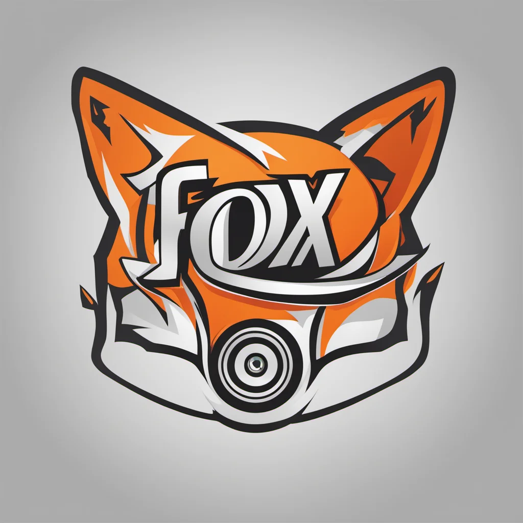 Fox gaming logo streaming logo minimalist orange colors Nintendo GameCube controler