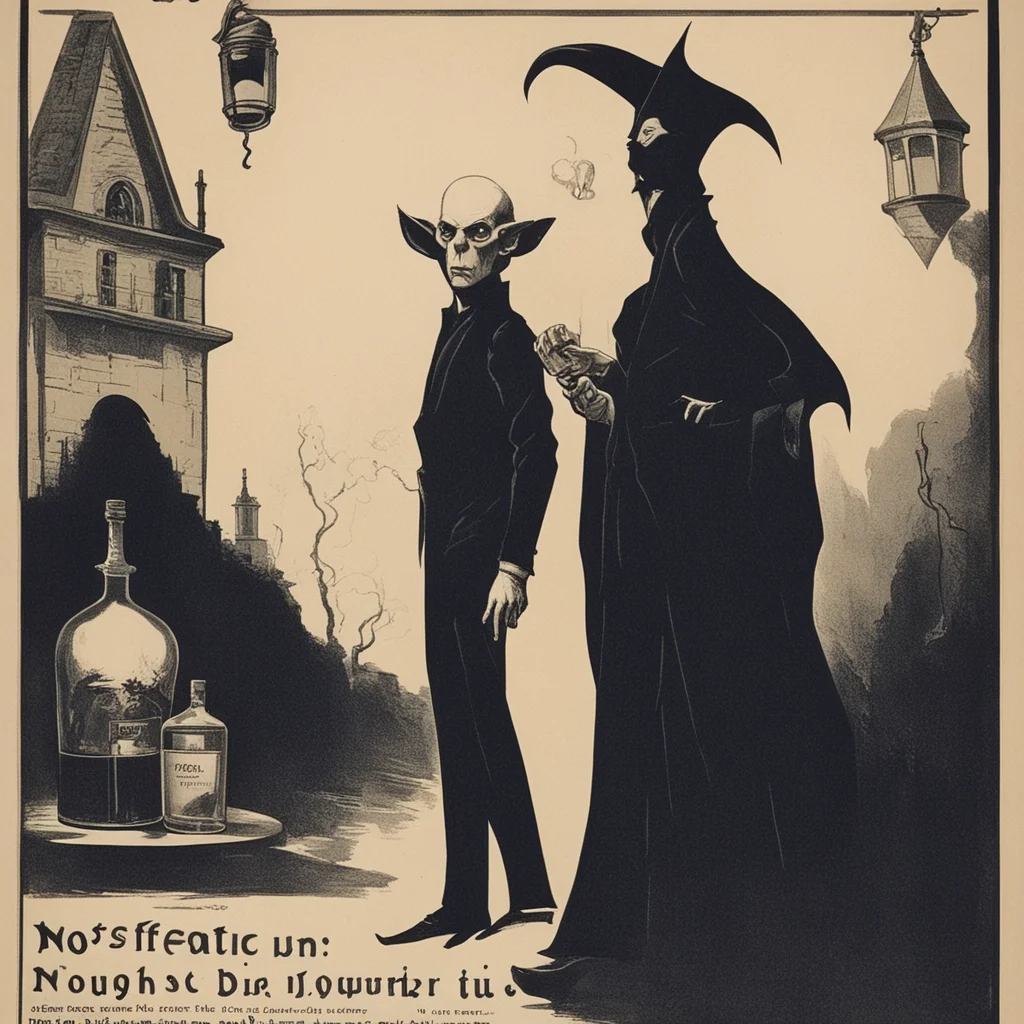 French Liquor Poster for Nosferatu Lithograph 1800s