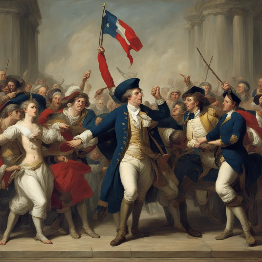 French Revolution but Merica in the style of Jacques Louis David high resolution