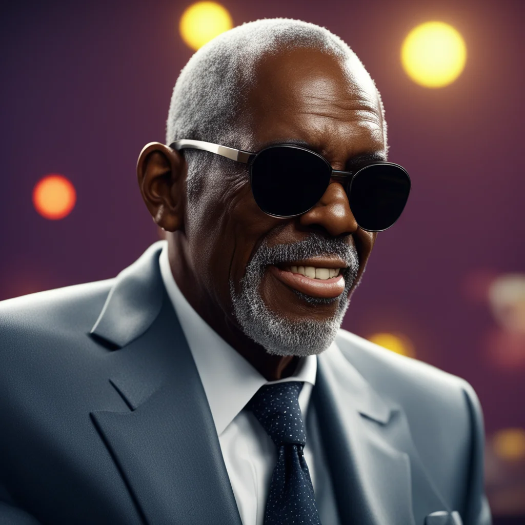 Futuristic Ray Charles portrait highly detailed super realistic unreal engine 8k 50mm soft lights unreal engine render —