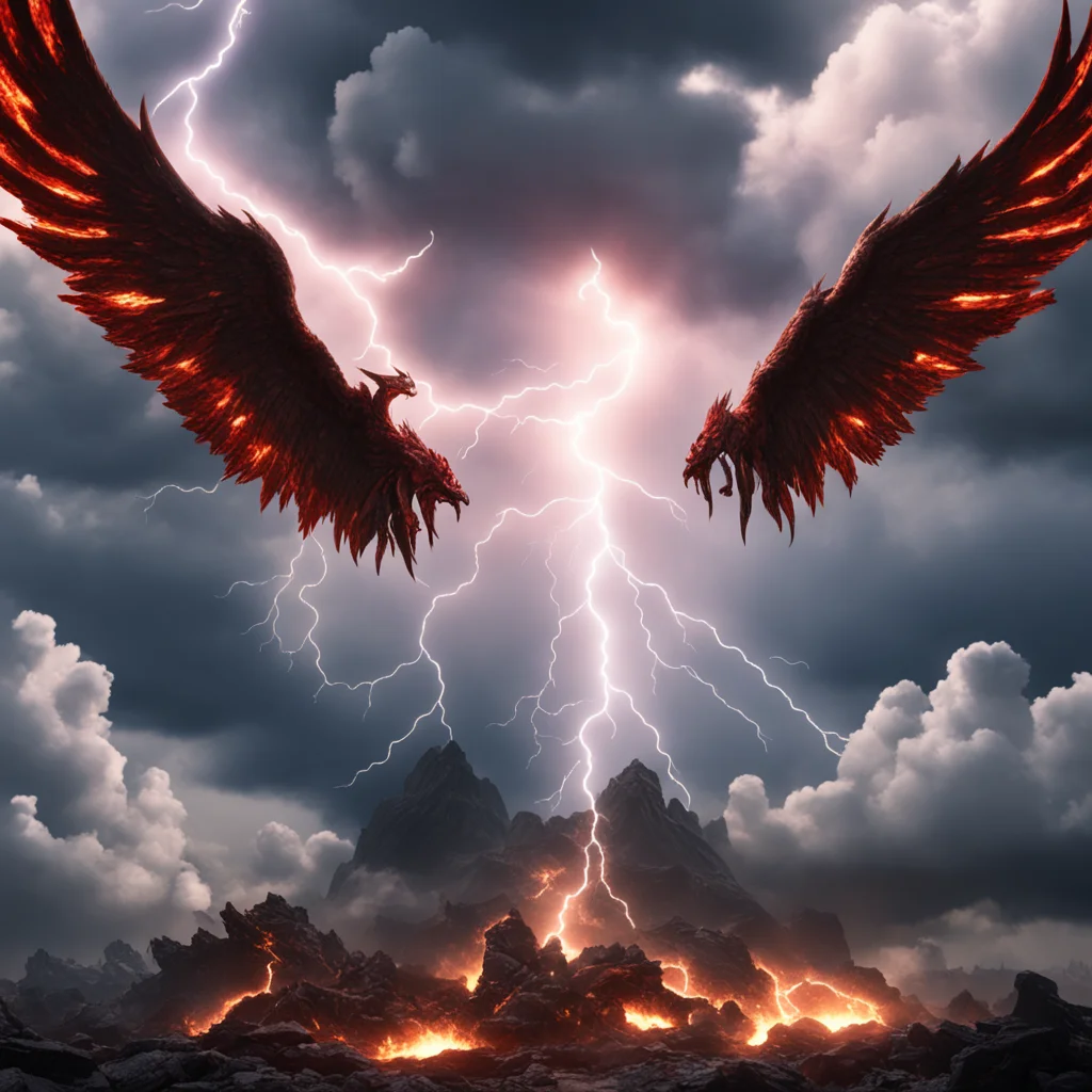 God vs Satan angels vs demonsbattle for humanity clouds and extreme lightning unreal engine 5 rendered 8k extremely real