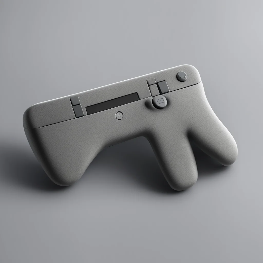 Grey handheld device gaming console controller Realistic Rendered in Octane
