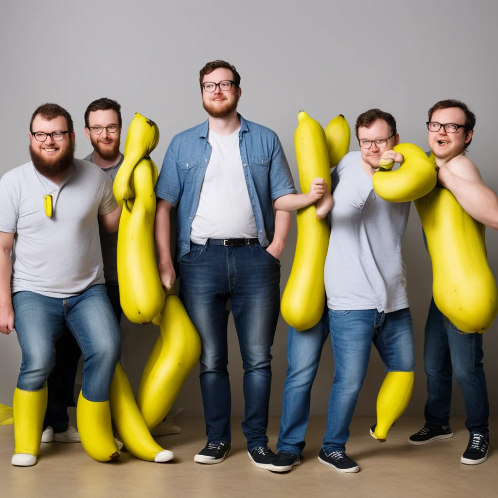 Griffin Mcelroy being bullied by a gang of bananas