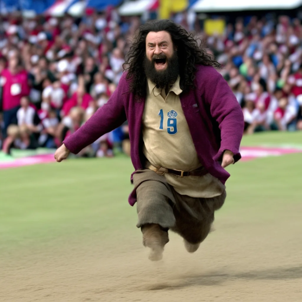 Hagrid running the sprint at the Olympics | 2009 news footage ar 169