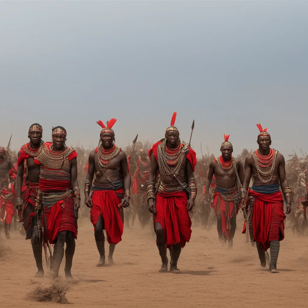 Maasai warriors Kenya trending on artstation 8k matte painting w 3840 h 1636