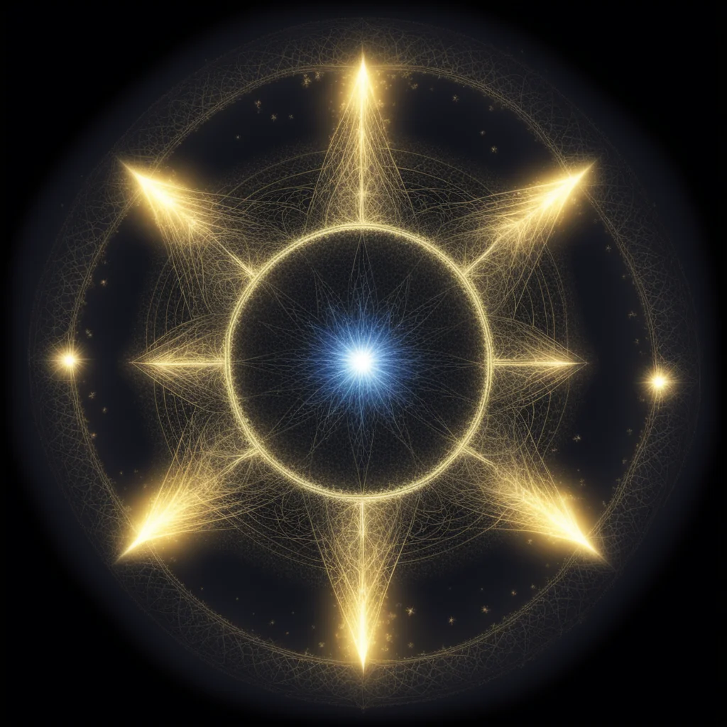 Magic array five pointed star circle glow
