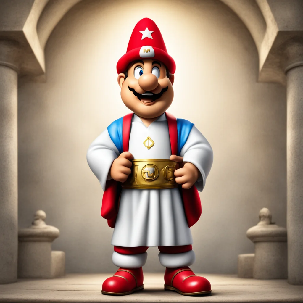 Mario as a catholic saint