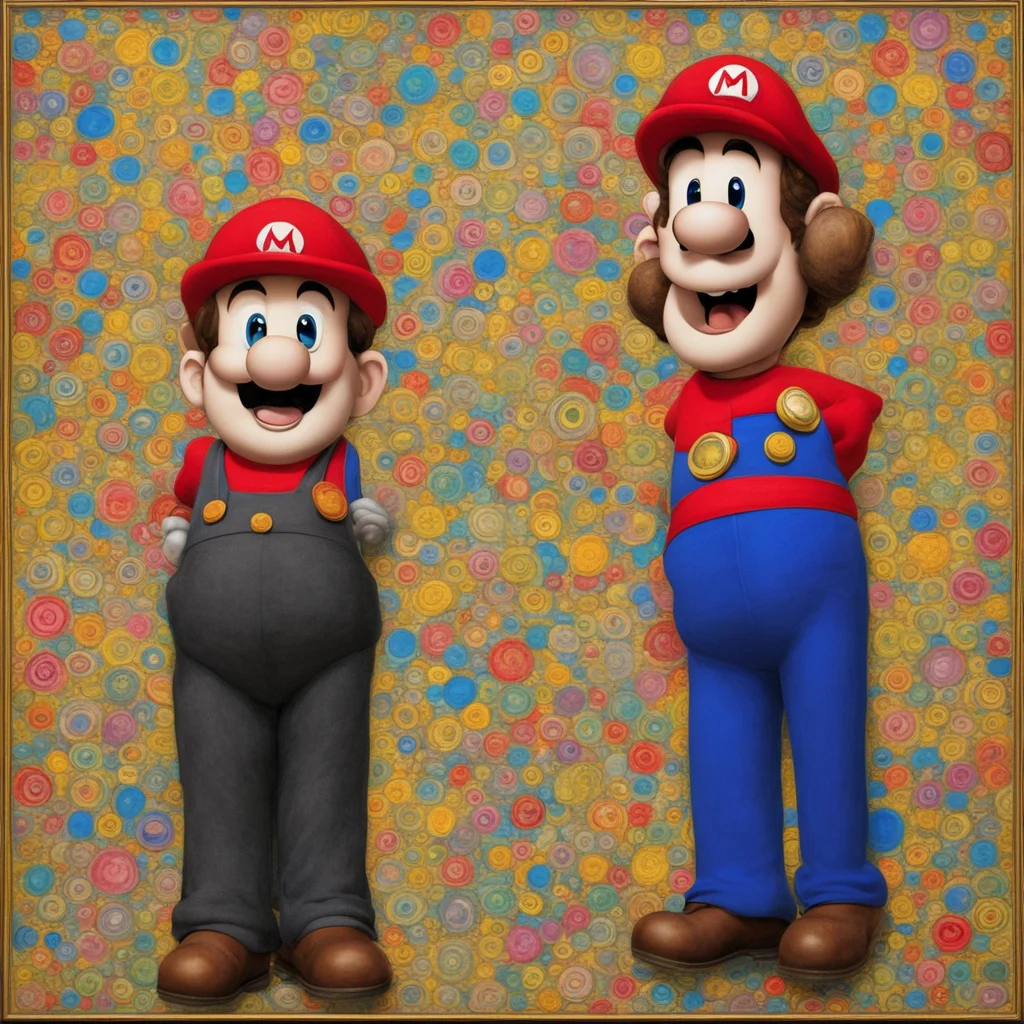 Mario brothers by Gustav Klimt