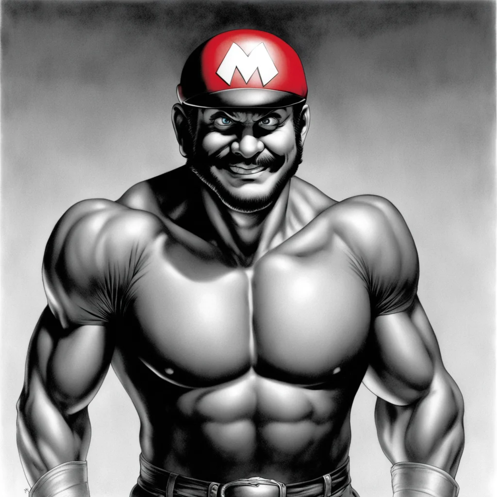 Mario illustrated by Brian Bolland uplight
