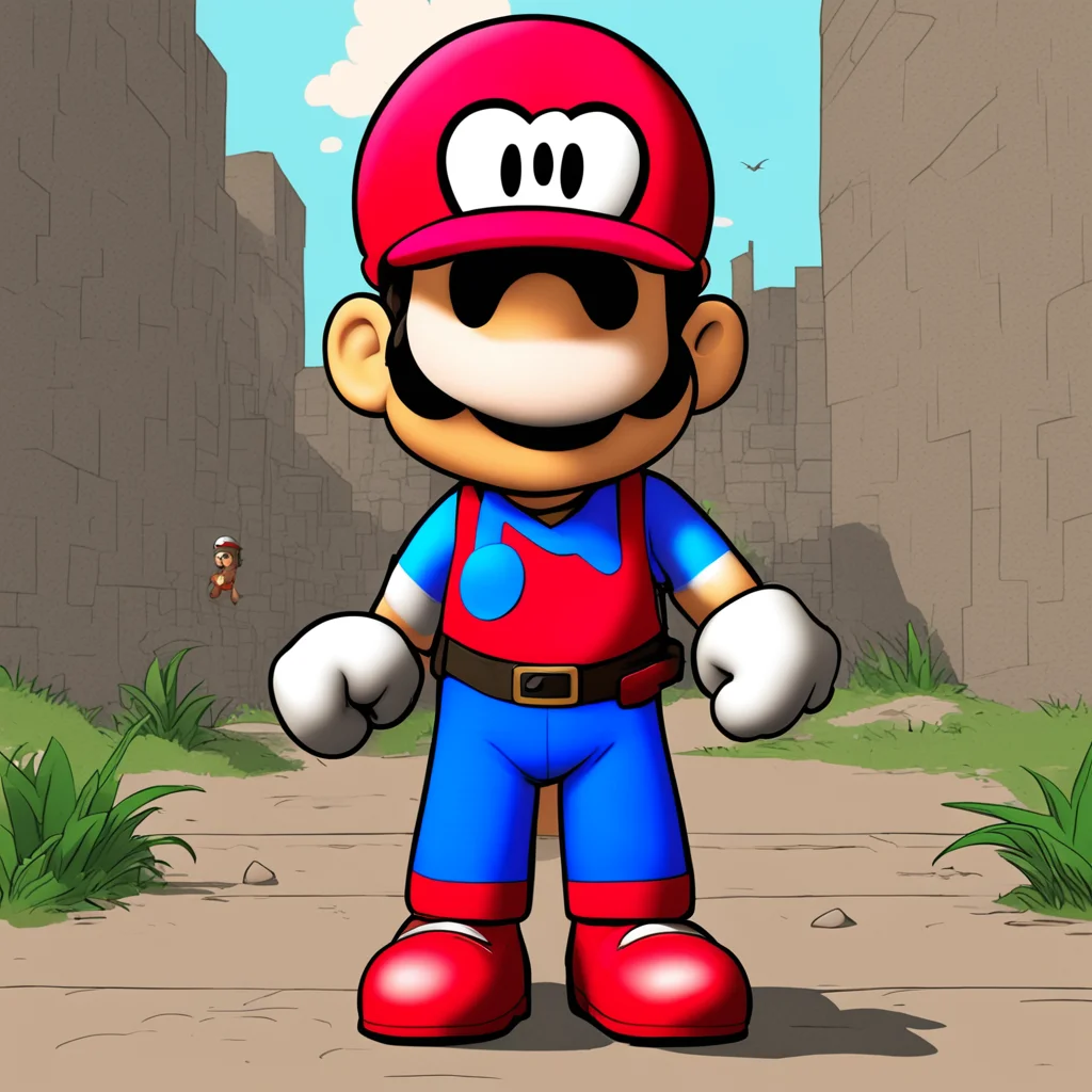 Mario in the style of a Brian Bollard graphic novel —ar 23