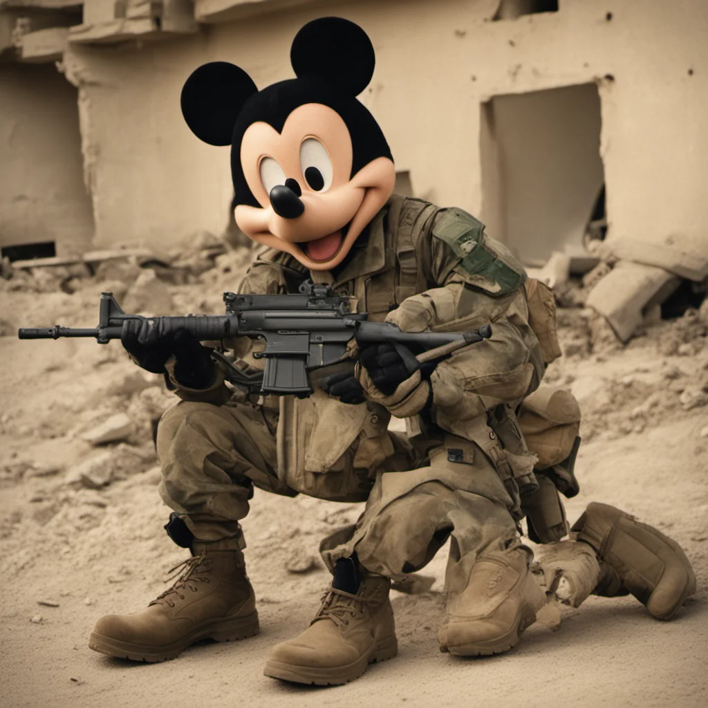 Mickey Mouse deployed with US Army to Syria | 2001 news footage