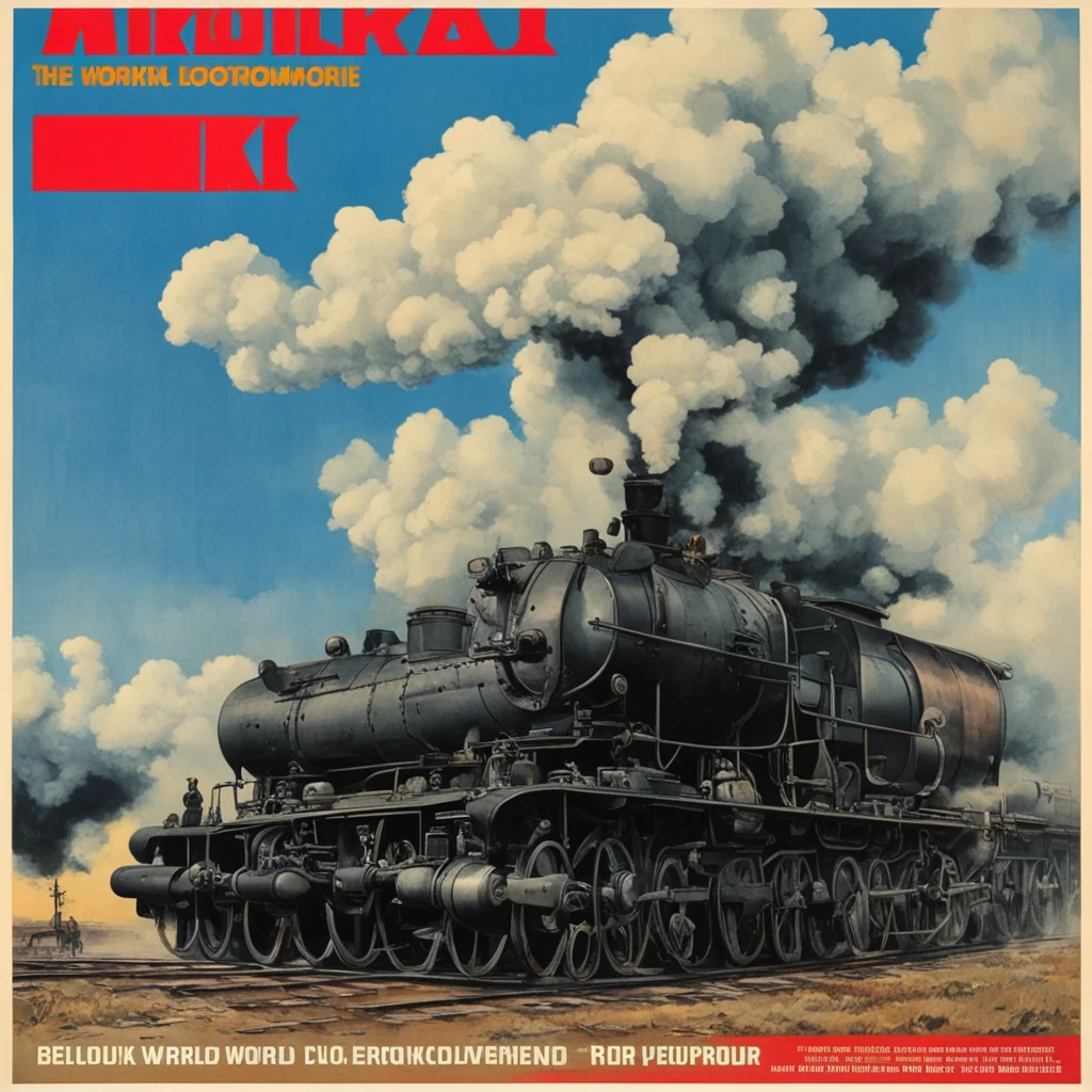 Mikolka the Steam Locomotive Belorussian world war movie movie poster for Western Europe 1960s ar 46 stop 85