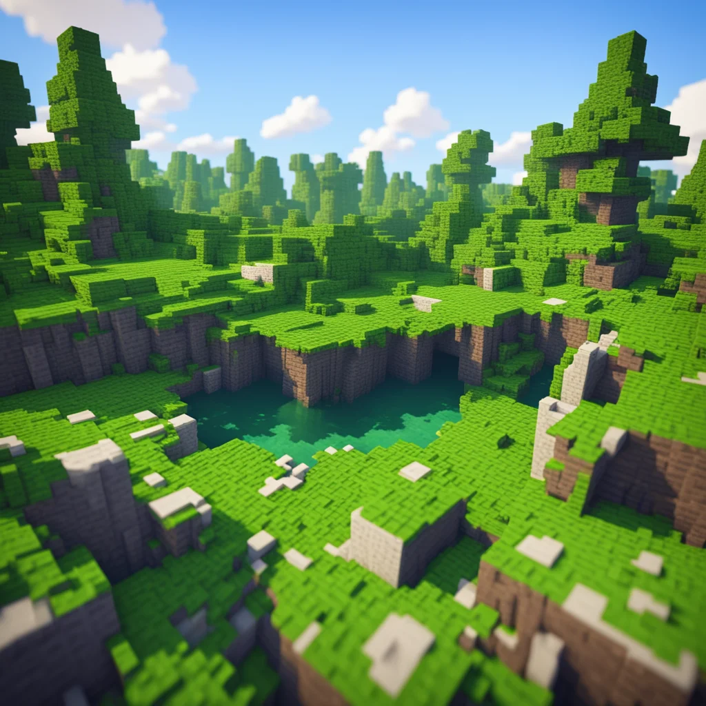 Minecraft landscape realistic —ar 169