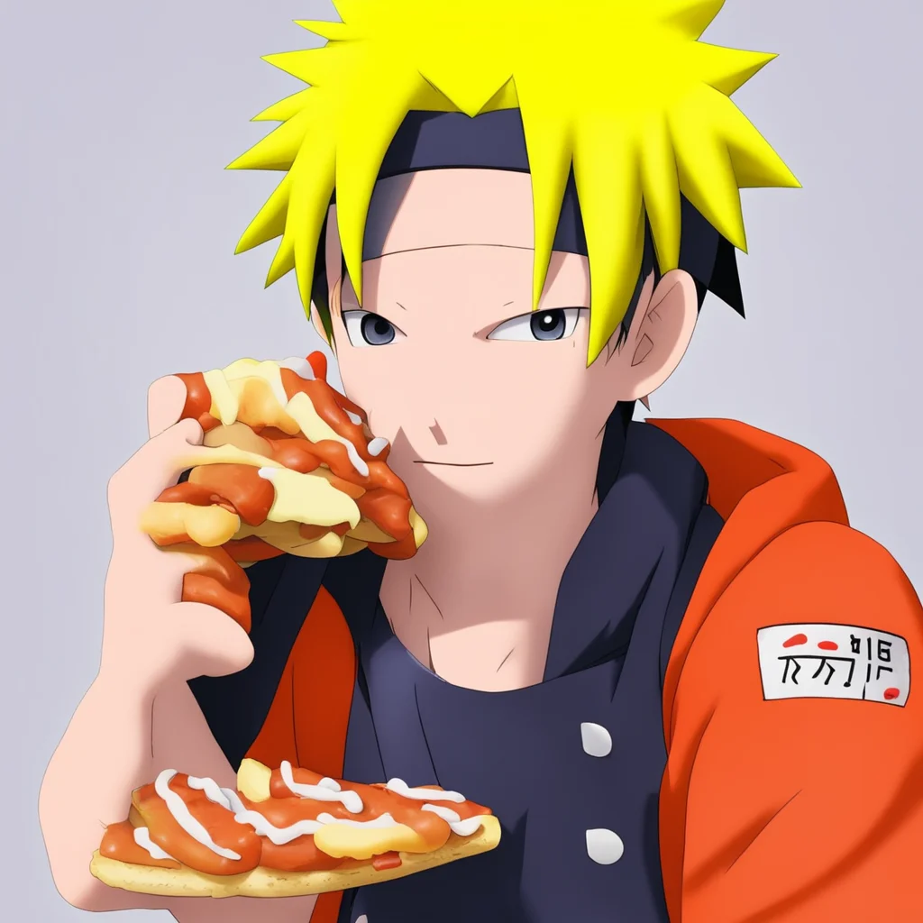 Naruto eating hot dogs
