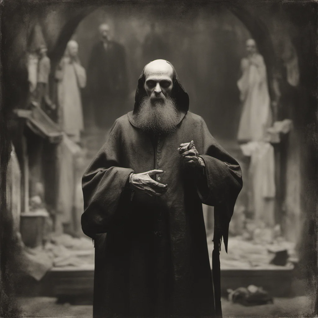 Nosferatu Rasputin Hybrid beguiled by the Crypt Ultra Realistic High octane render Tintype 1800s
