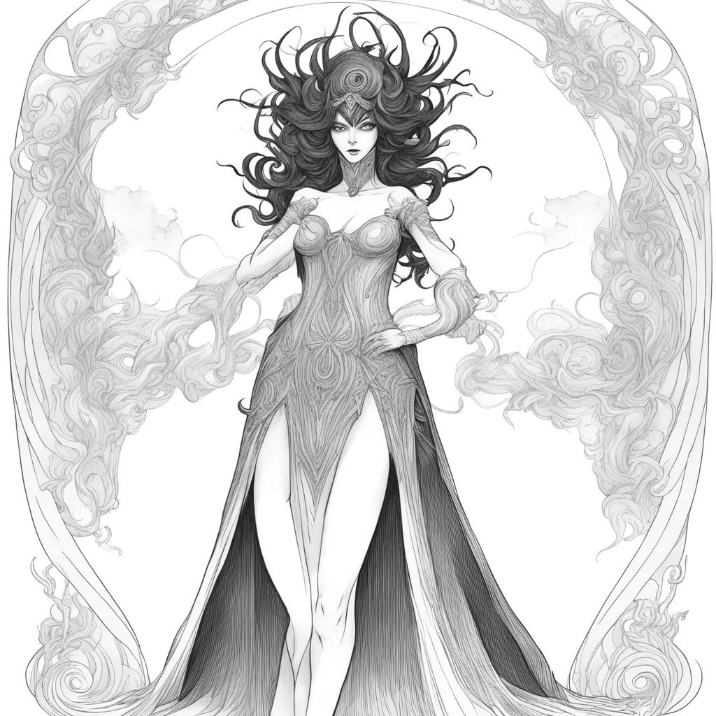Ozma maze sorceress female super villain  Aubrey Beardsley  character design concept artaspect 921