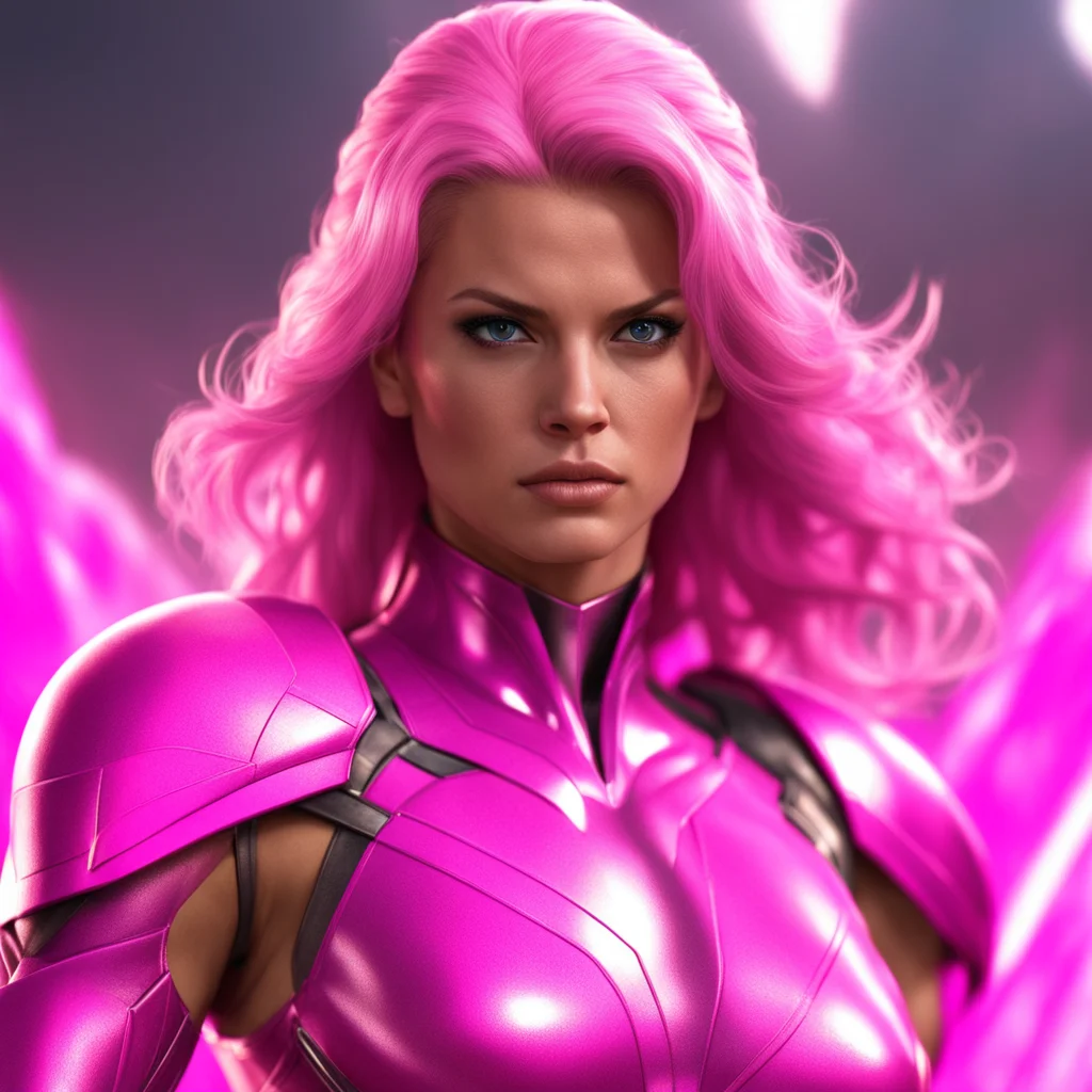 Pink Warrior Princess by artist Alex Ross for the Avengers Marvel cinematic light photographic high detail realistic ren