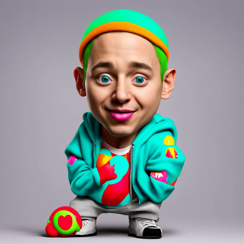 Rapper Eminem as an m&m candy character