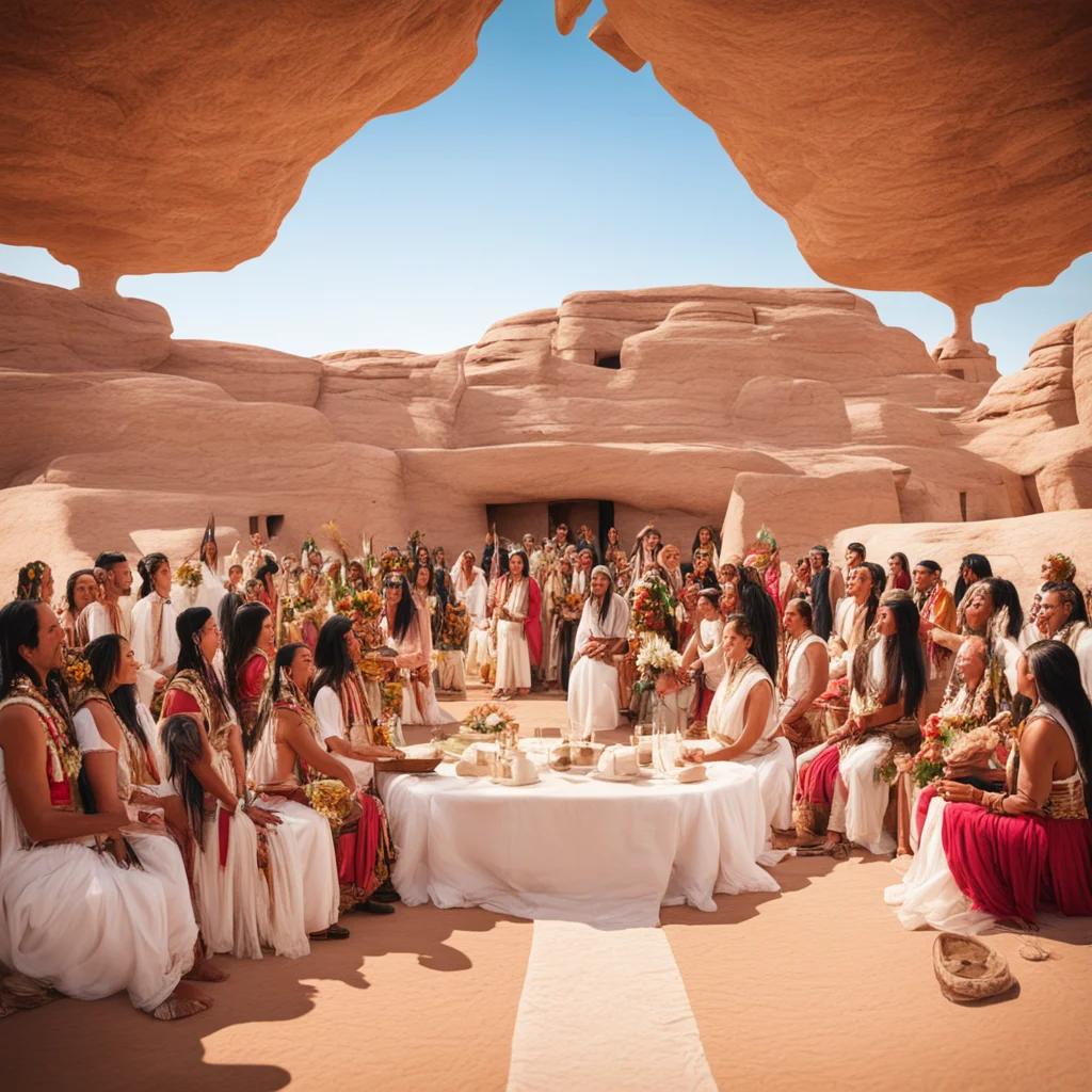 Realistic Hopi Indian Wedding Ceremony Panoramic