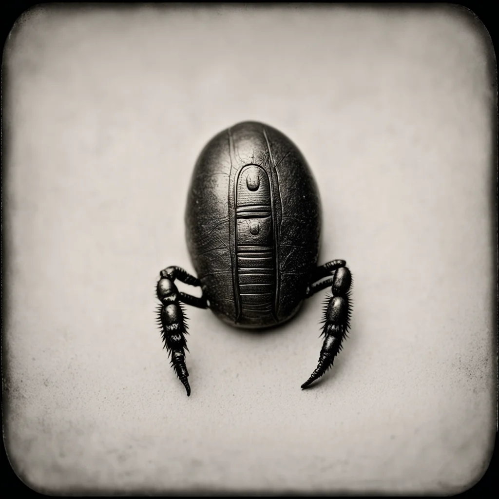 Reliquary scarab no crop very detailedTintype by Ansel Adams 1800s ar 34