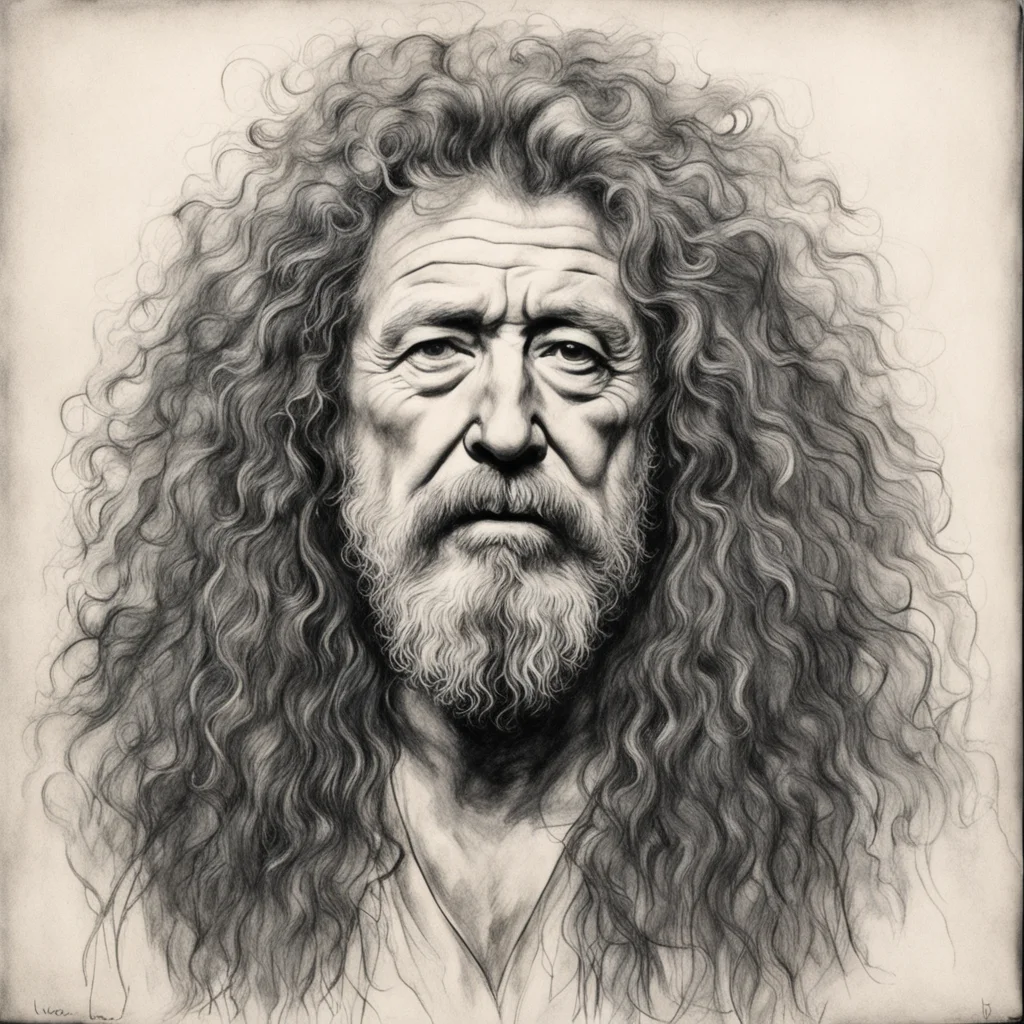 Robert Plant Charcoal Drawing Conceptual Art