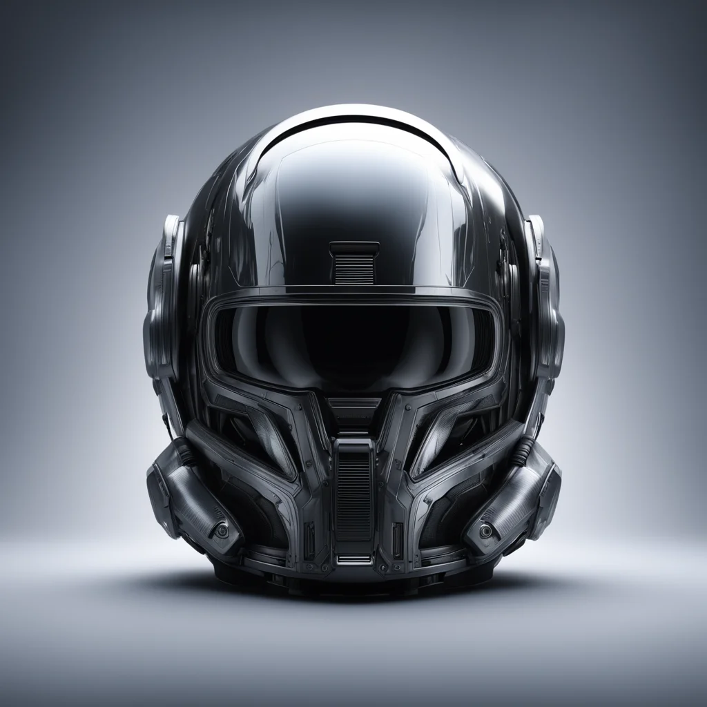 Scifi space helmet complex design vertical symmetry concept design studio lighting hyper realism insane detail rolling f