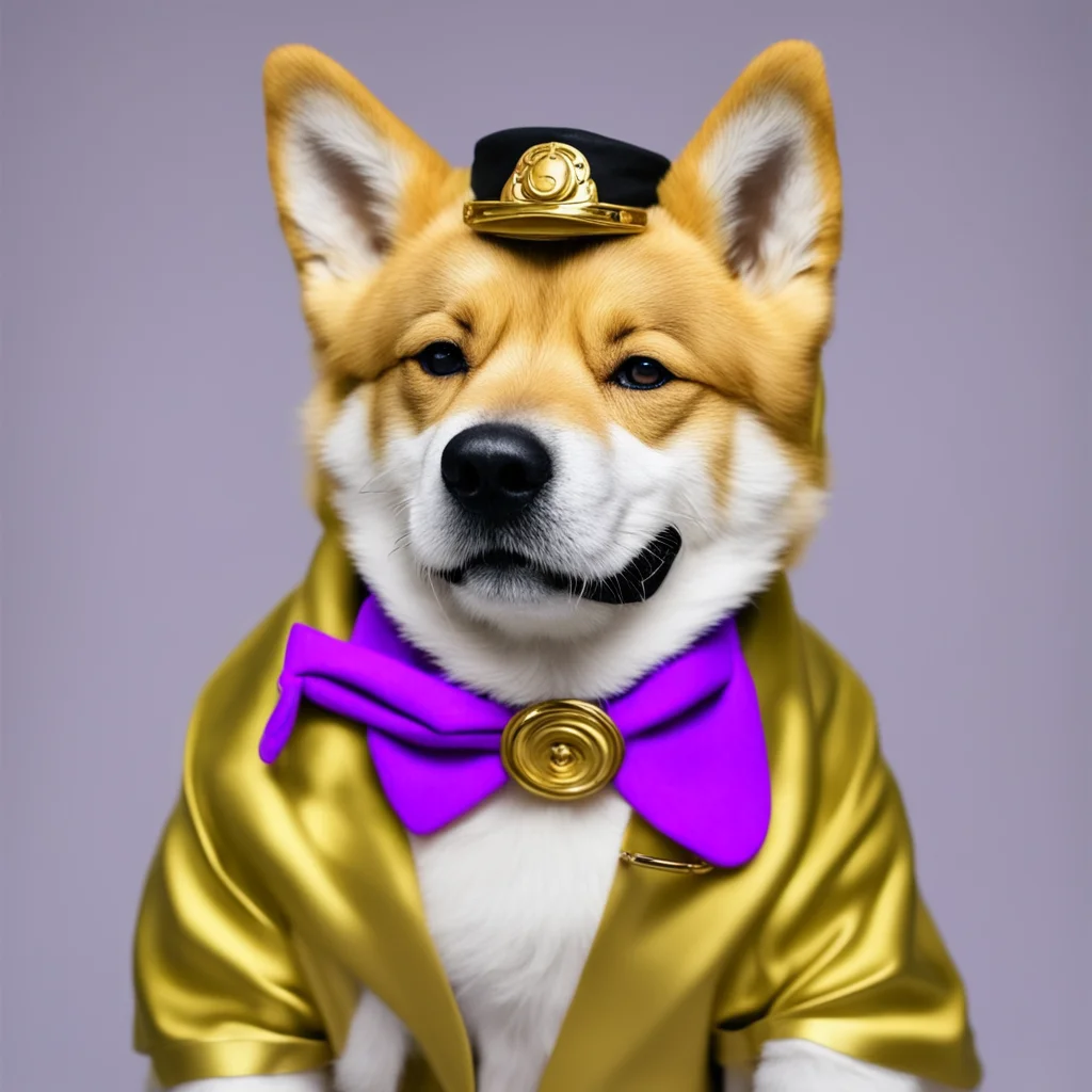 Shiba dog cosplays Jotaro Jojo Stand power effect realitism instagram David Production ar 43